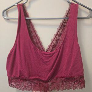 La Vie En Rose Burgendy Bralette